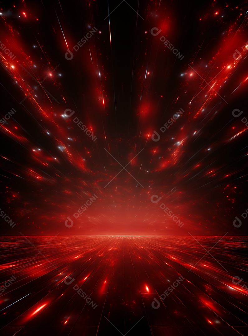 Pano de fundo com iluminação de holofotes vermelhos para folhetos imagem realista ultra hd design alto