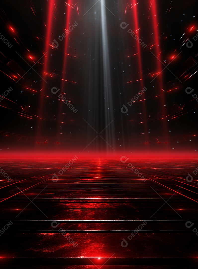 Pano de fundo com iluminação de holofotes vermelhos para folhetos imagem realista ultra hd design alto