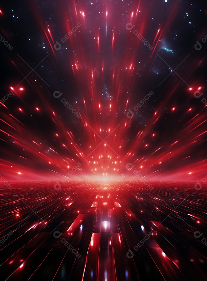 Pano de fundo com iluminação de holofotes vermelhos para folhetos imagem realista ultra hd design alto