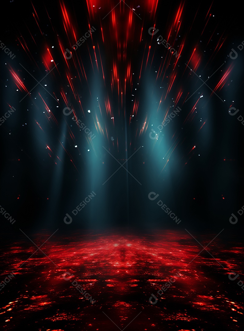 Pano de fundo com iluminação de holofotes vermelhos para folhetos imagem realista ultra hd design alto