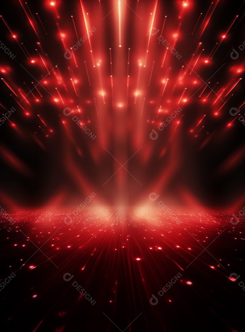 Pano de fundo com iluminação de holofotes vermelhos para folhetos imagem realista ultra hd design alto