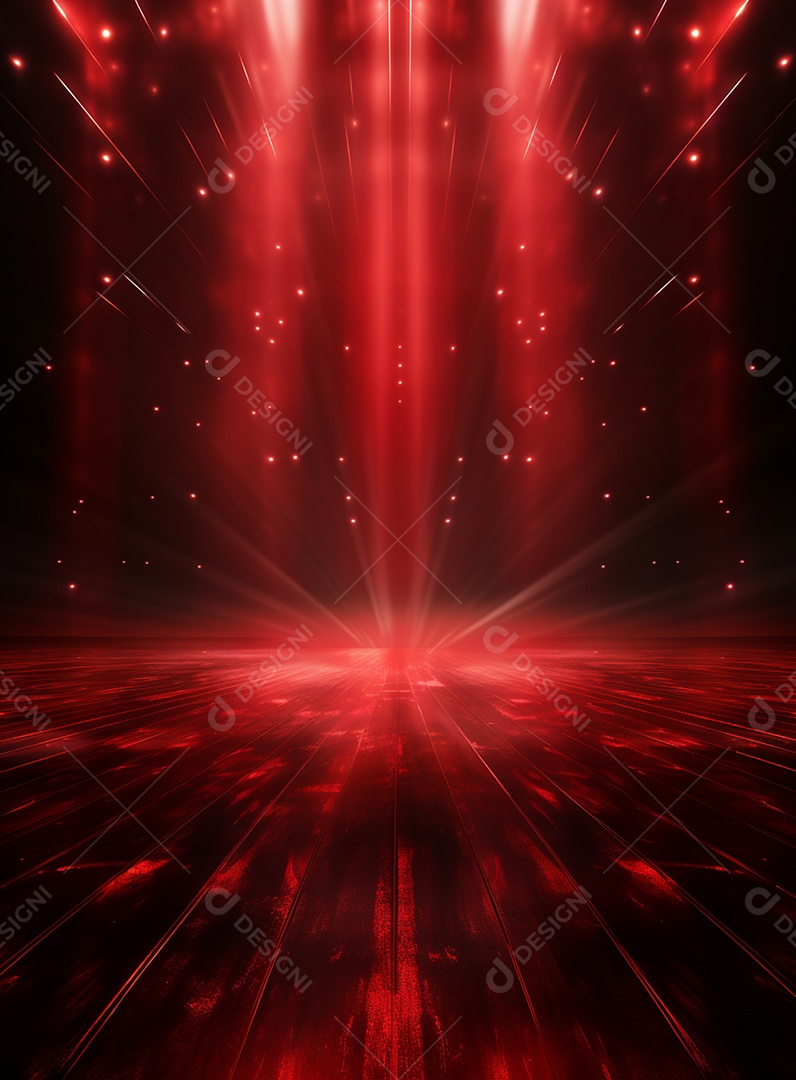 Pano de fundo com iluminação de holofotes vermelhos para folhetos imagem realista ultra hd design alto