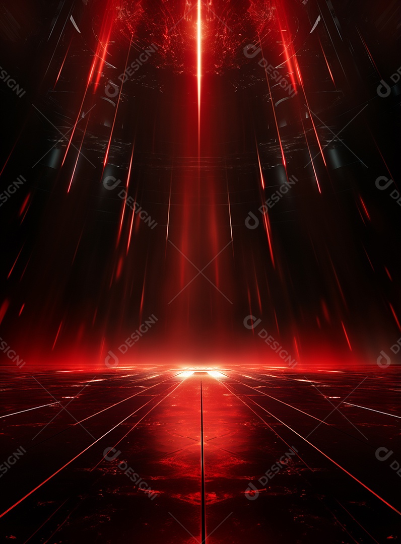 Pano de fundo com iluminação de holofotes vermelhos para folhetos imagem realista ultra hd design alto