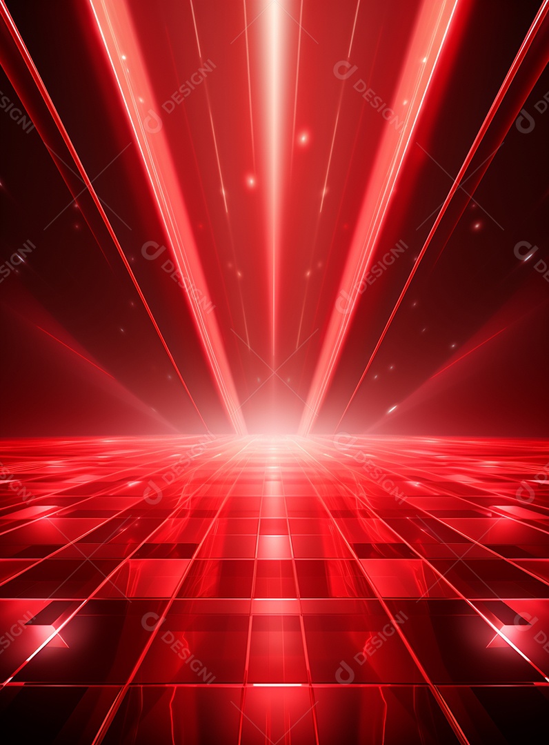 Pano de fundo com iluminação de holofotes vermelhos para folhetos imagem realista ultra hd design alto