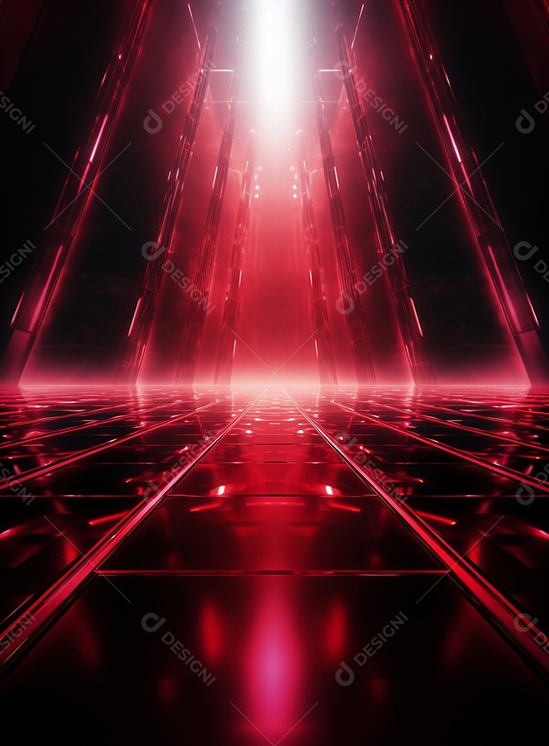 Pano de fundo com iluminação de holofotes vermelhos para folhetos imagem realista ultra hd design alto