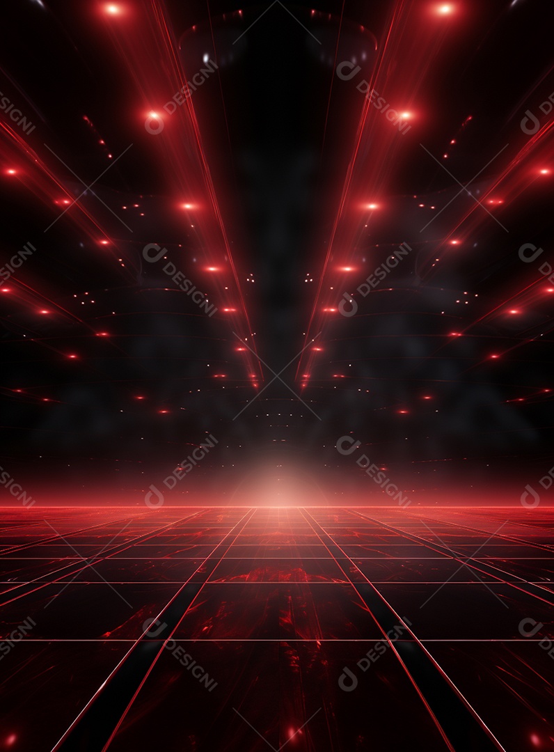 Pano de fundo com iluminação de holofotes vermelhos para folhetos imagem realista ultra hd design alto