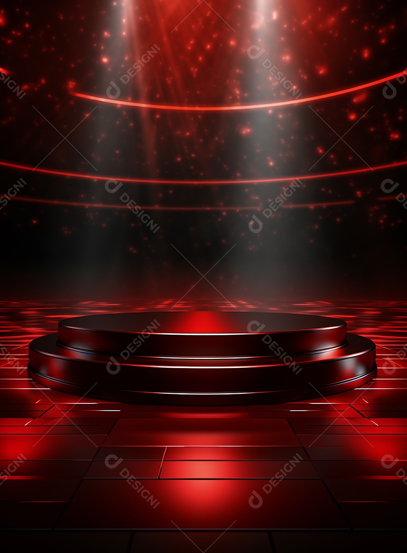 Pano de fundo com iluminação de holofotes vermelhos para folhetos imagem realista ultra hd design alto