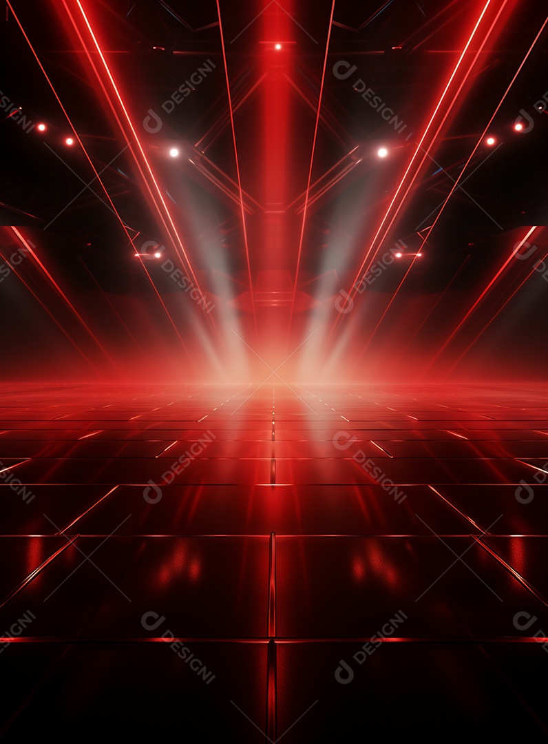 Pano de fundo com iluminação de holofotes vermelhos para folhetos imagem realista ultra hd design alto