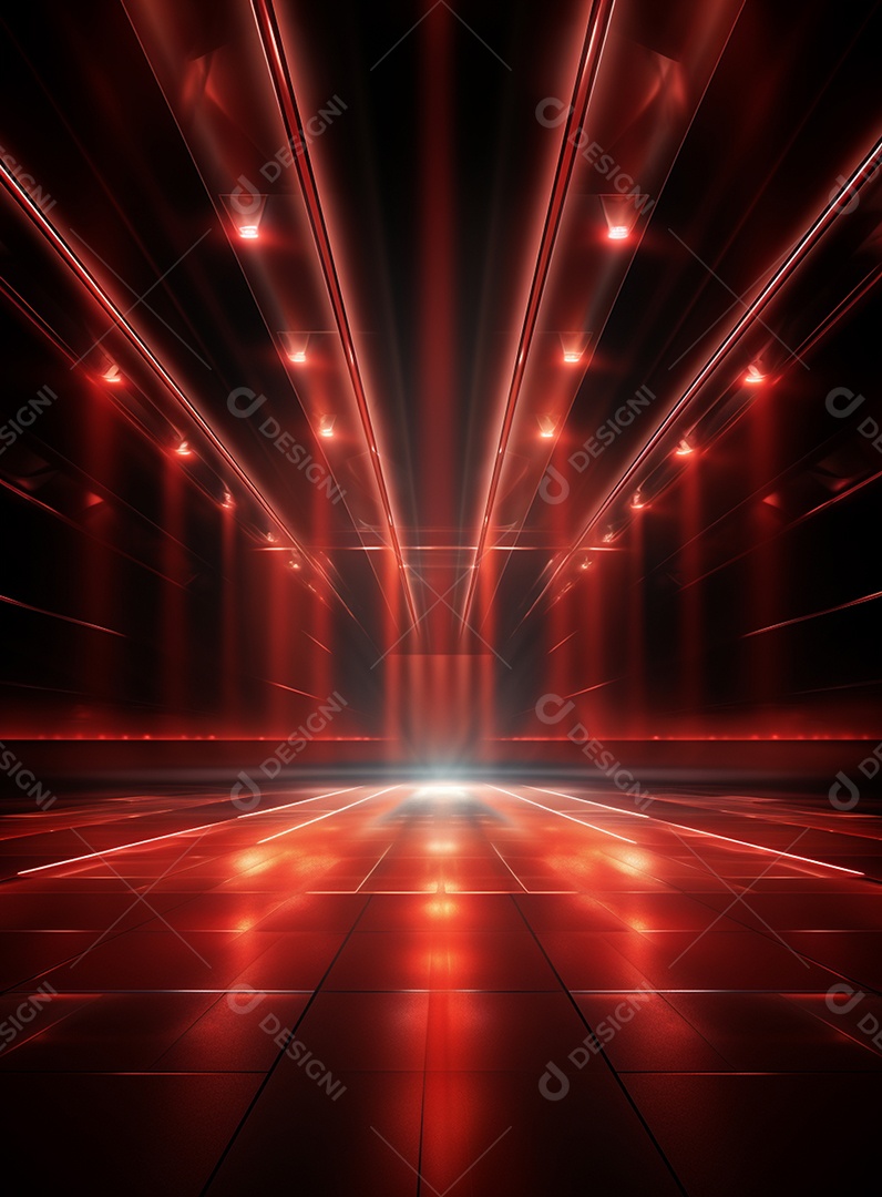 Pano de fundo com iluminação de holofotes vermelhos para folhetos imagem realista ultra hd design alto
