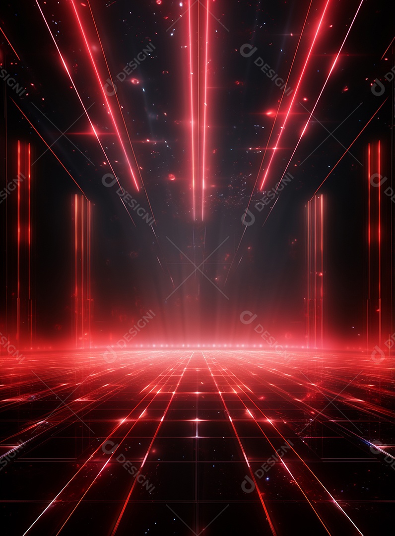 Pano de fundo com iluminação de holofotes vermelhos para folhetos imagem realista ultra hd design alto