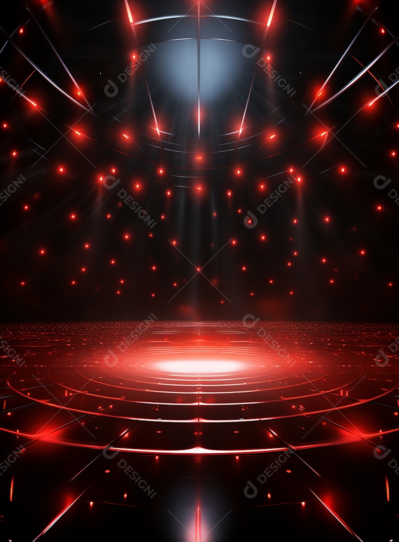 Pano de fundo com iluminação de holofotes vermelhos para folhetos imagem realista ultra hd design alto