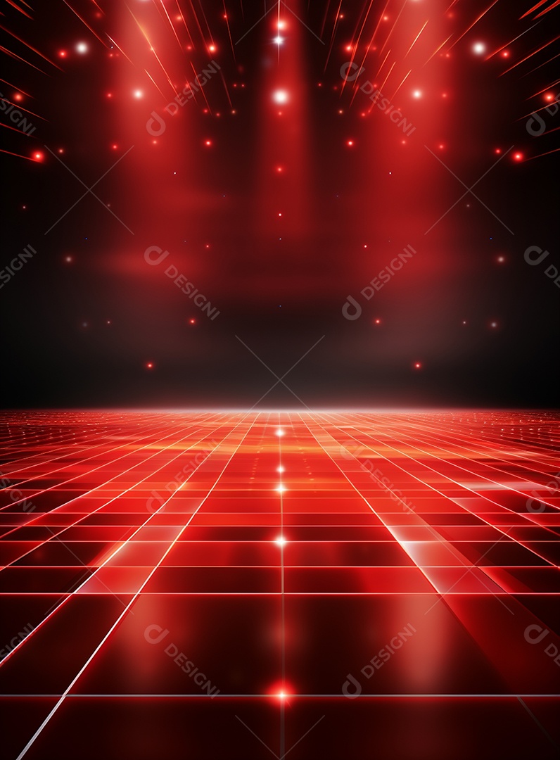 Pano de fundo com iluminação de holofotes vermelhos para folhetos imagem realista ultra hd design alto