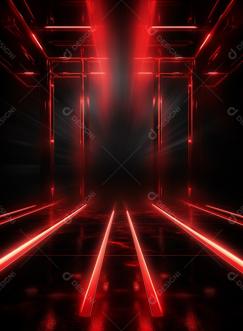 Pano de fundo com iluminação de holofotes vermelhos para folhetos imagem realista ultra hd design alto