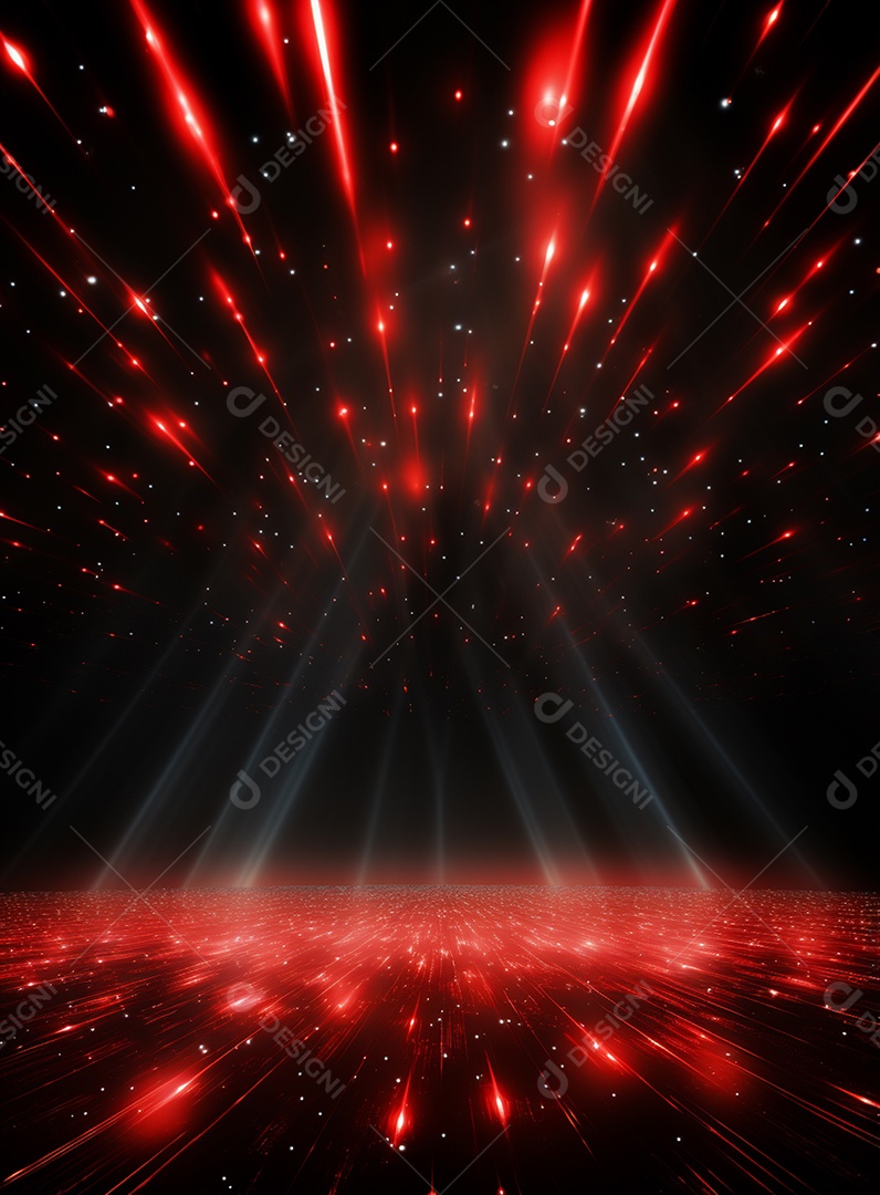 Pano de fundo com iluminação de holofotes vermelhos para folhetos imagem realista ultra hd design alto