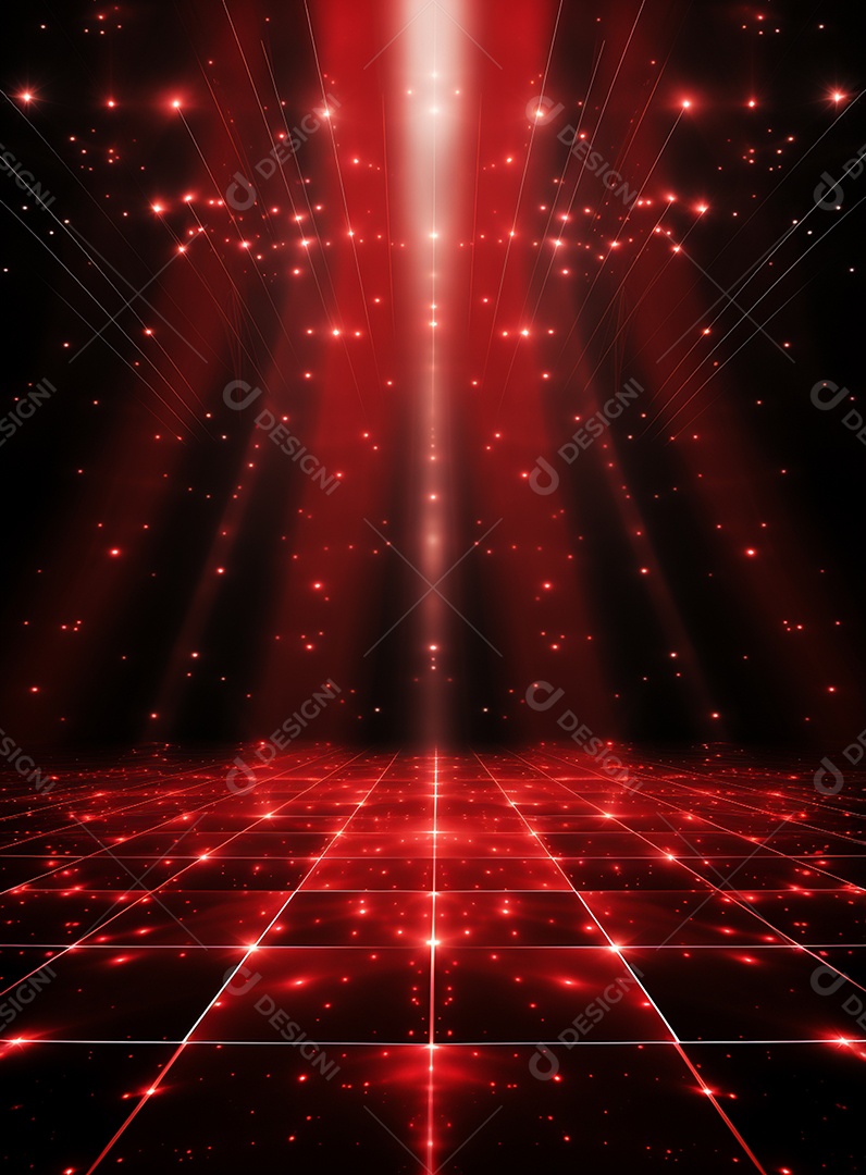 Pano de fundo com iluminação de holofotes vermelhos para folhetos imagem realista ultra hd design alto