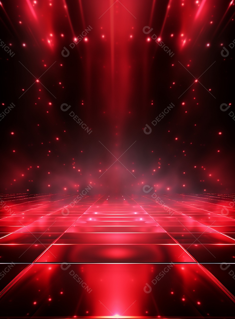 Pano de fundo com iluminação de holofotes vermelhos para folhetos imagem realista ultra hd design alto
