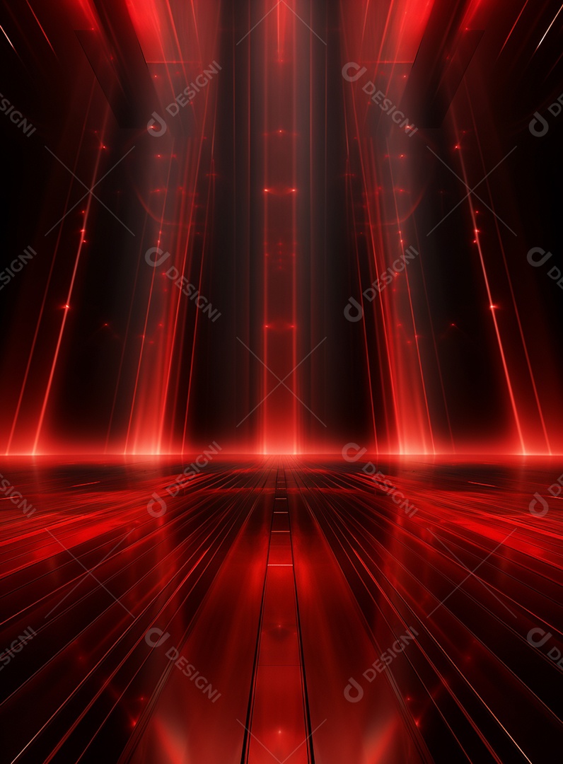 Pano de fundo com iluminação de holofotes vermelhos para folhetos imagem realista ultra hd design alto