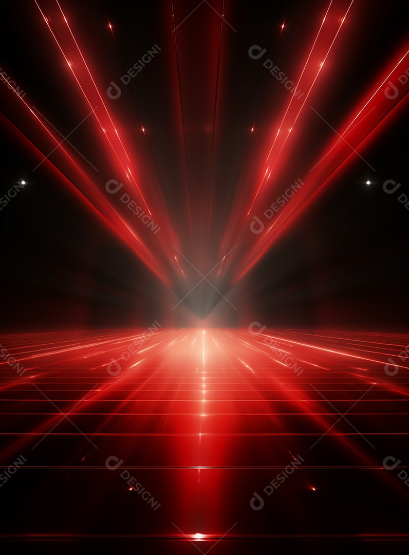 Pano de fundo com iluminação de holofotes vermelhos para folhetos imagem realista ultra hd design alto