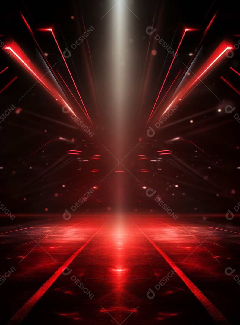 Pano de fundo com iluminação de holofotes vermelhos para folhetos imagem realista ultra hd design alto