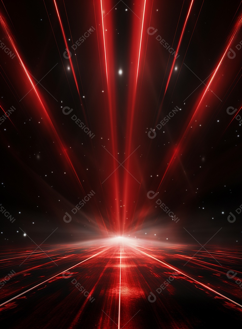 Pano de fundo com iluminação de holofotes vermelhos para folhetos imagem realista ultra hd design alto