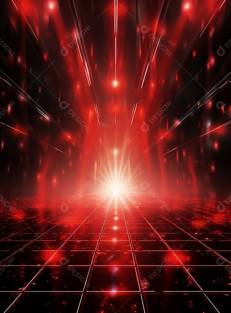 Pano de fundo com iluminação de holofotes vermelhos para folhetos imagem realista ultra hd design alto