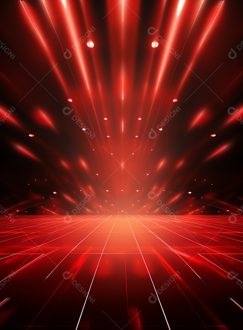 Pano de fundo com iluminação de holofotes vermelhos para folhetos imagem realista ultra hd design alto