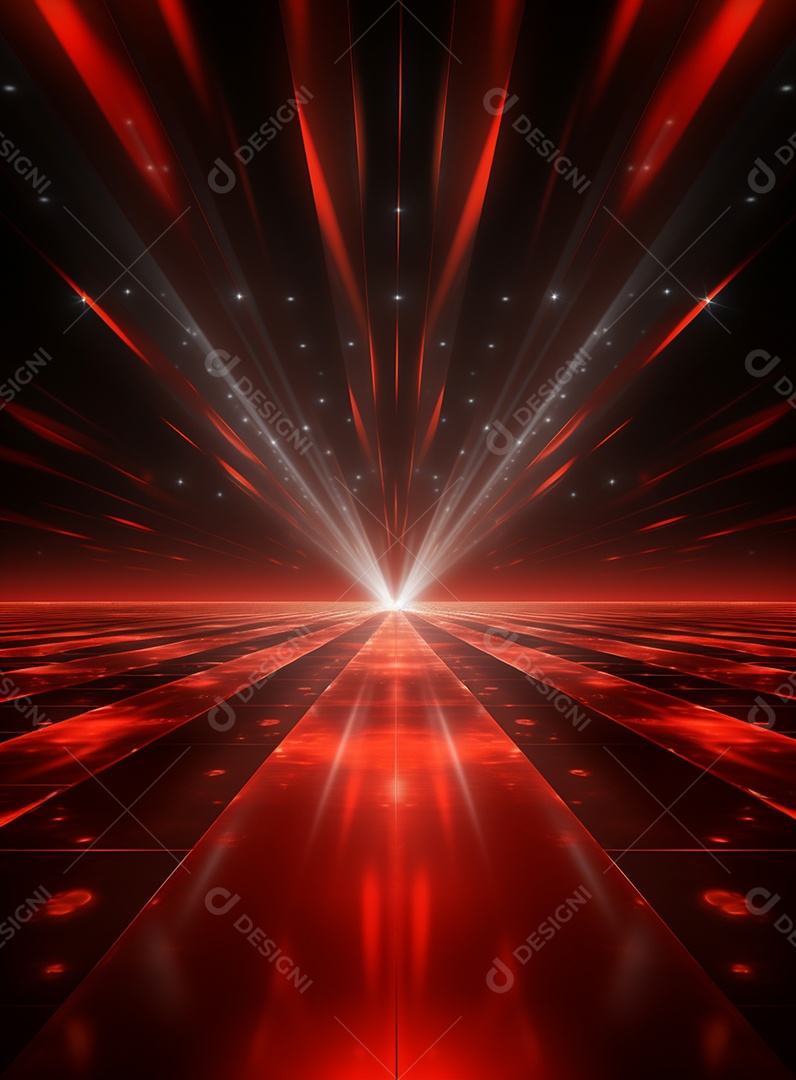 Pano de fundo com iluminação de holofotes vermelhos para folhetos imagem realista ultra hd design alto