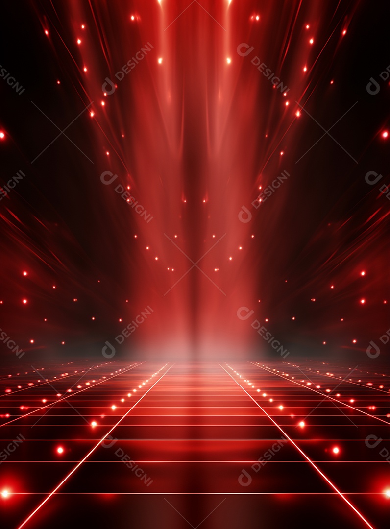 Pano de fundo com iluminação de holofotes vermelhos para folhetos imagem realista ultra hd design alto