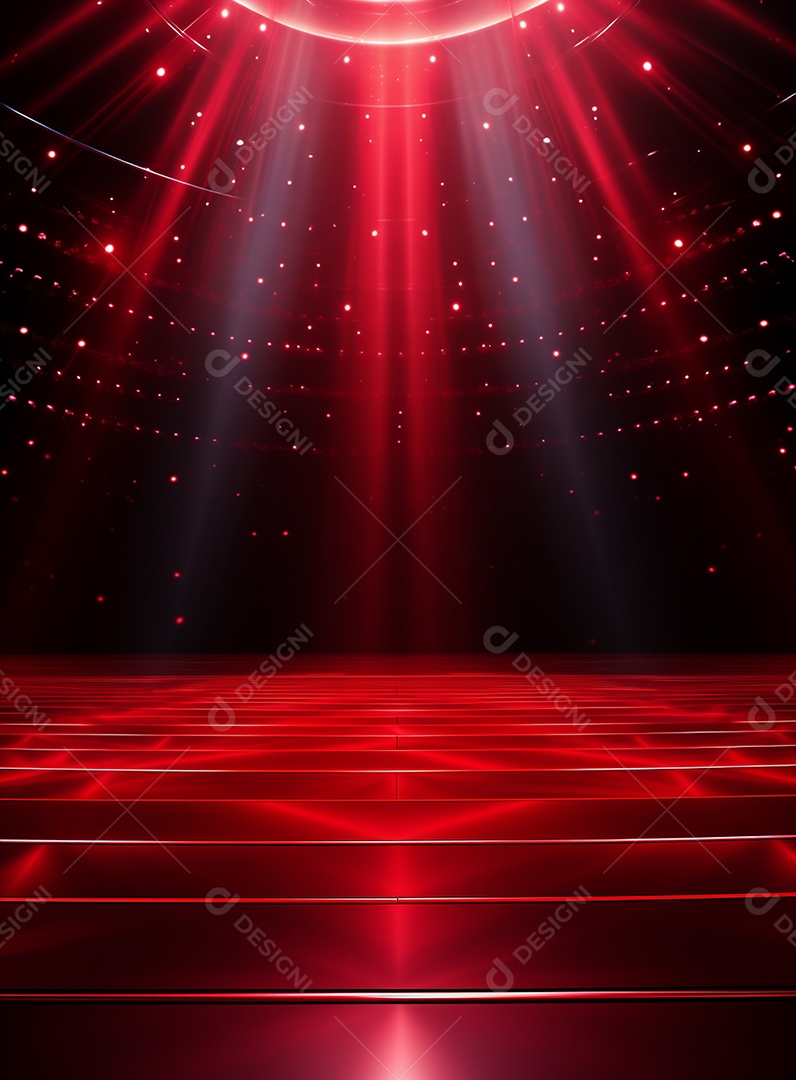 Pano de fundo com iluminação de holofotes vermelhos para folhetos imagem realista ultra hd design alto