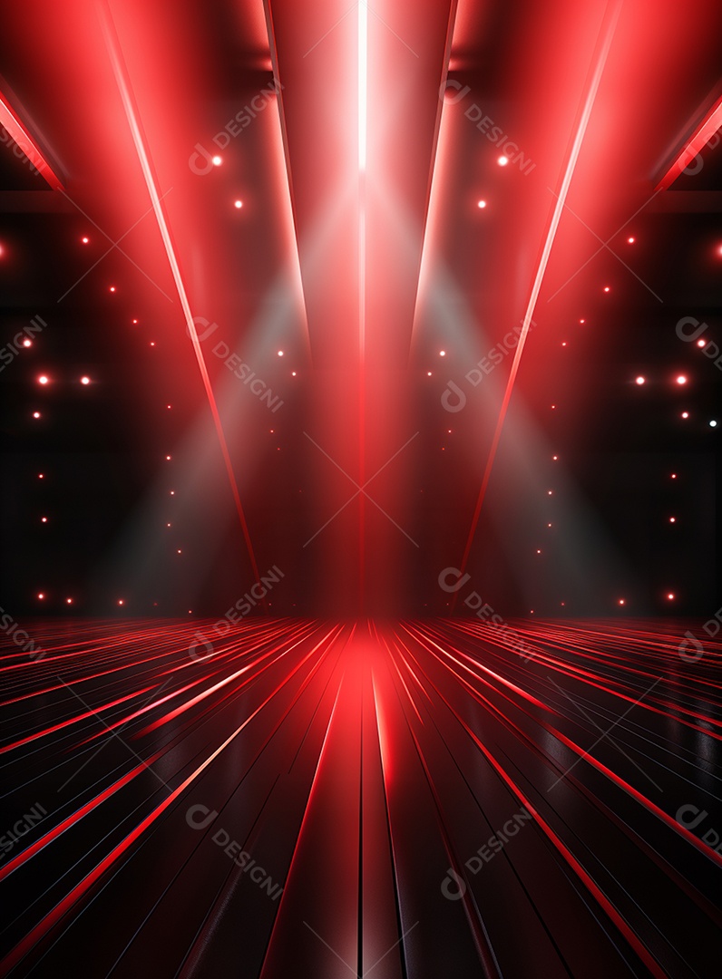 Pano de fundo com iluminação de holofotes vermelhos para folhetos imagem realista ultra hd design alto