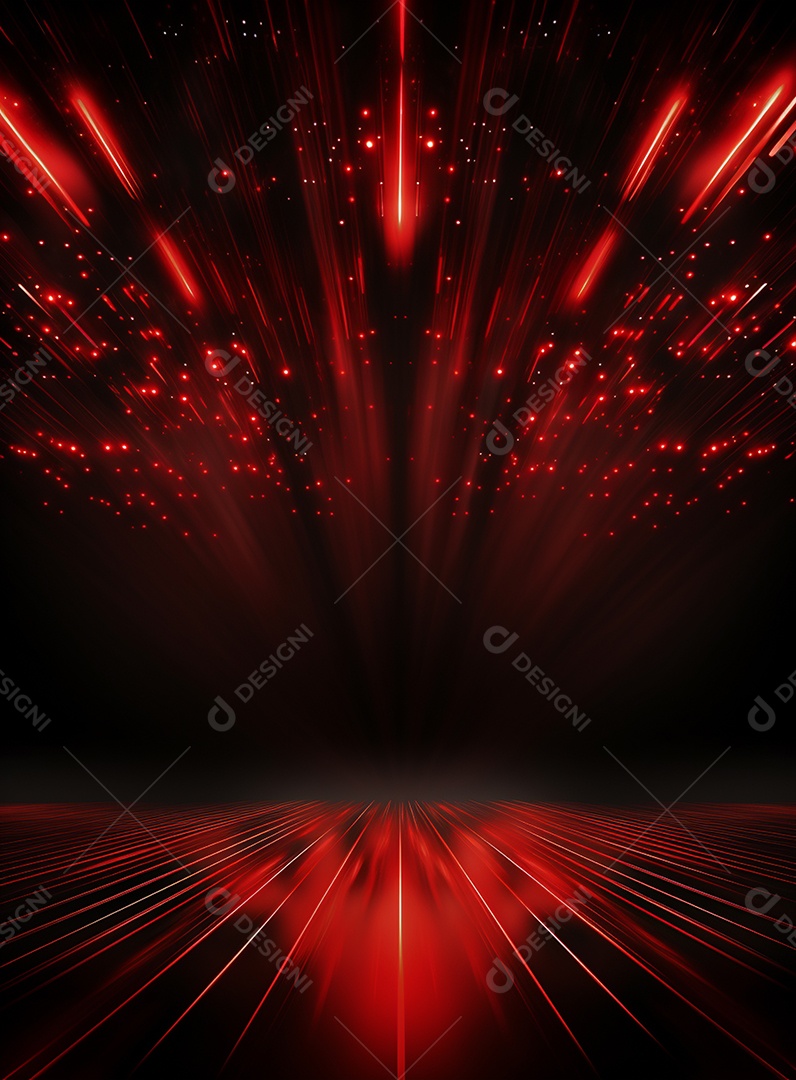 Pano de fundo com iluminação de holofotes vermelhos para folhetos imagem realista ultra hd design alto