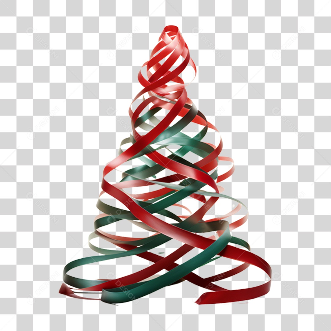 Arvores de Fitas Coloridas Para o Natal PNG Transparente