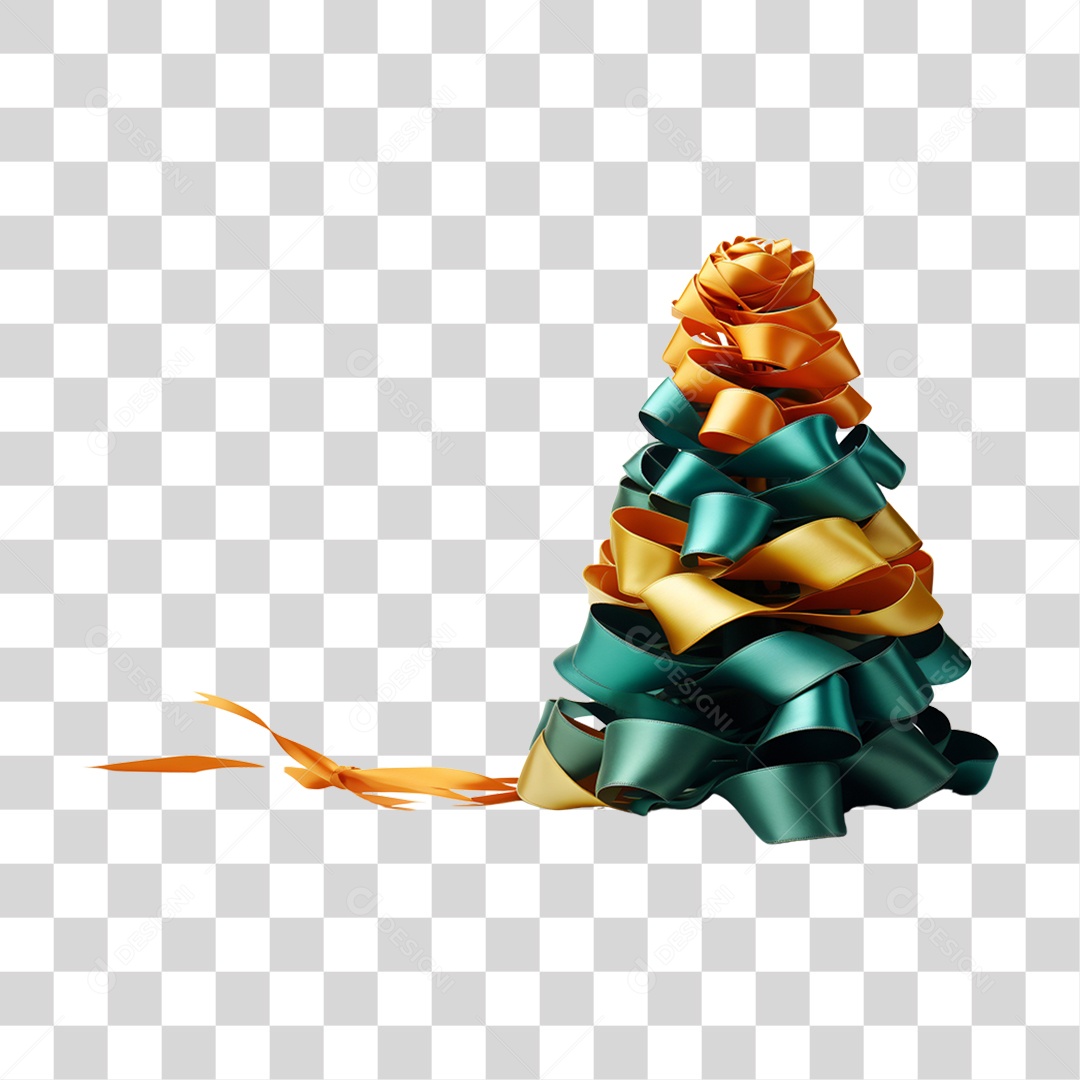 Arvores de Fitas Coloridas Para o Natal PNG Transparente