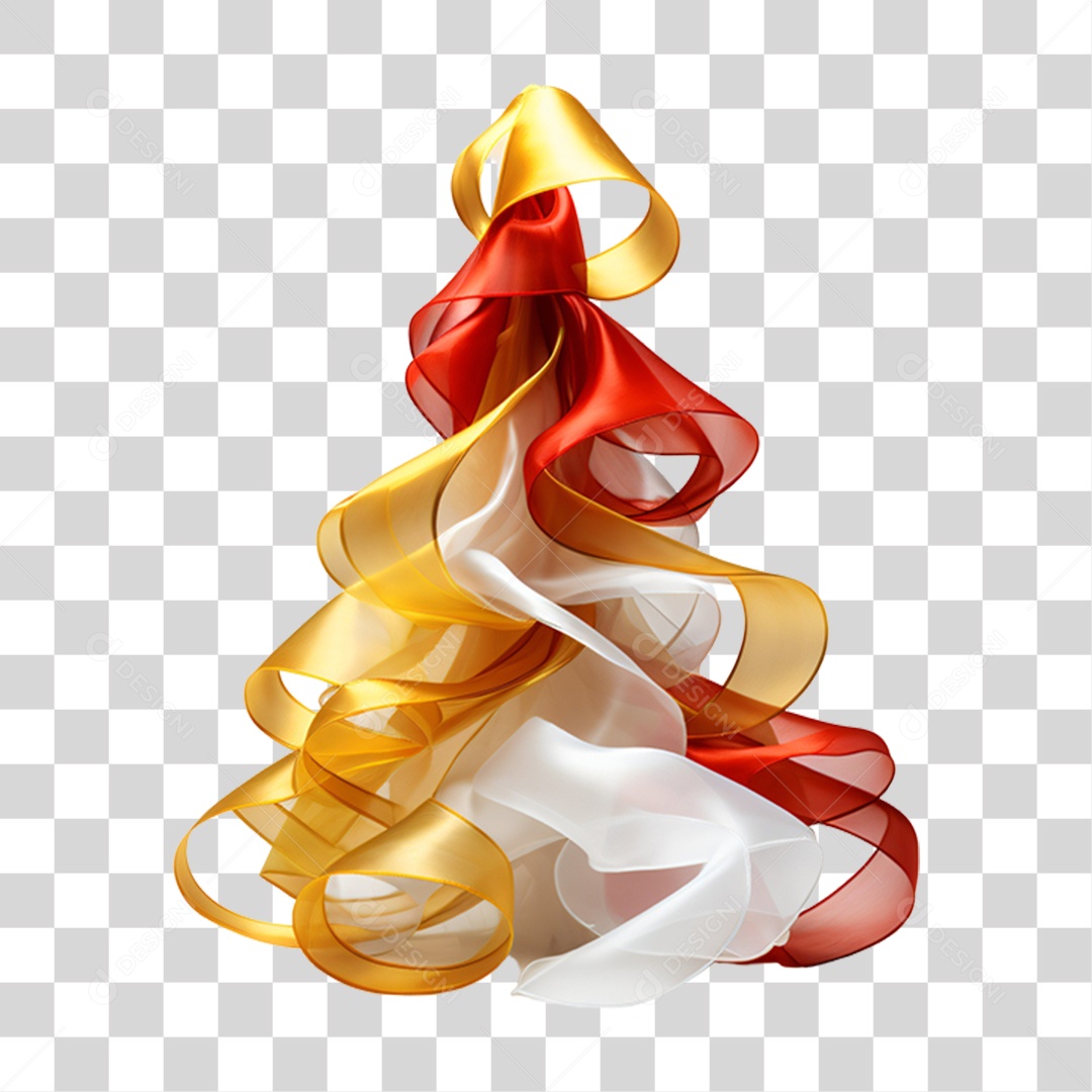 Arvores de Fitas Coloridas Para o Natal PNG Transparente