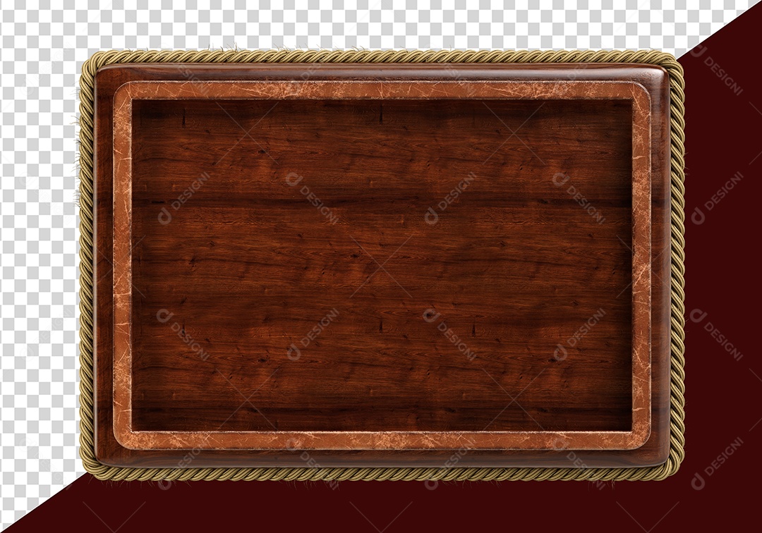 Painel de Madeira Base de Texto Elemento 3D para Composição PSD