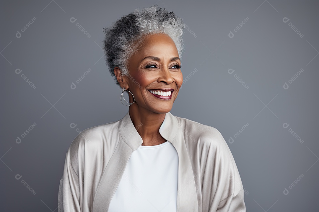 Uma senhora negra linda elegantíssima