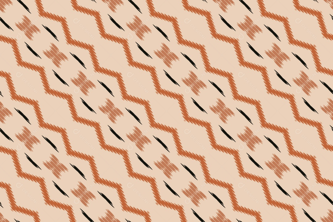 Padrão Tribal Tradicional Colorido Ilustração Vetor EPS