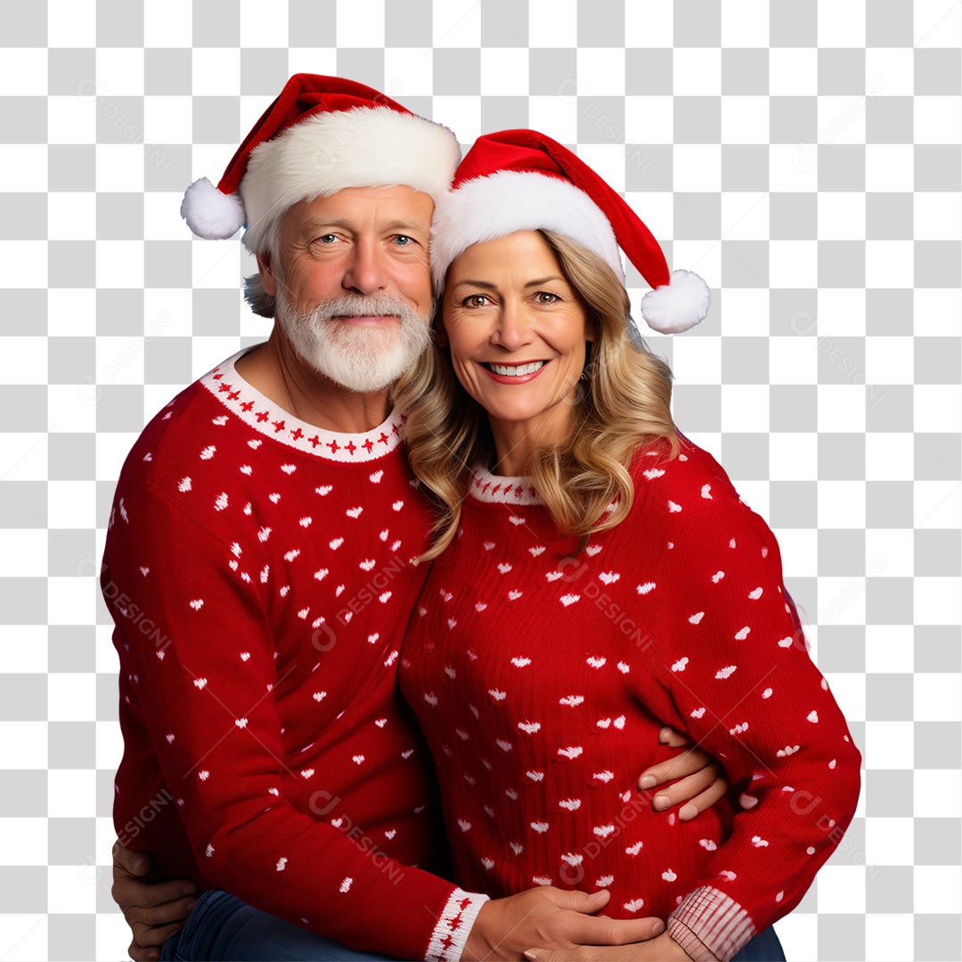 Casal  Vestidos Para o Natal PNG Transparente