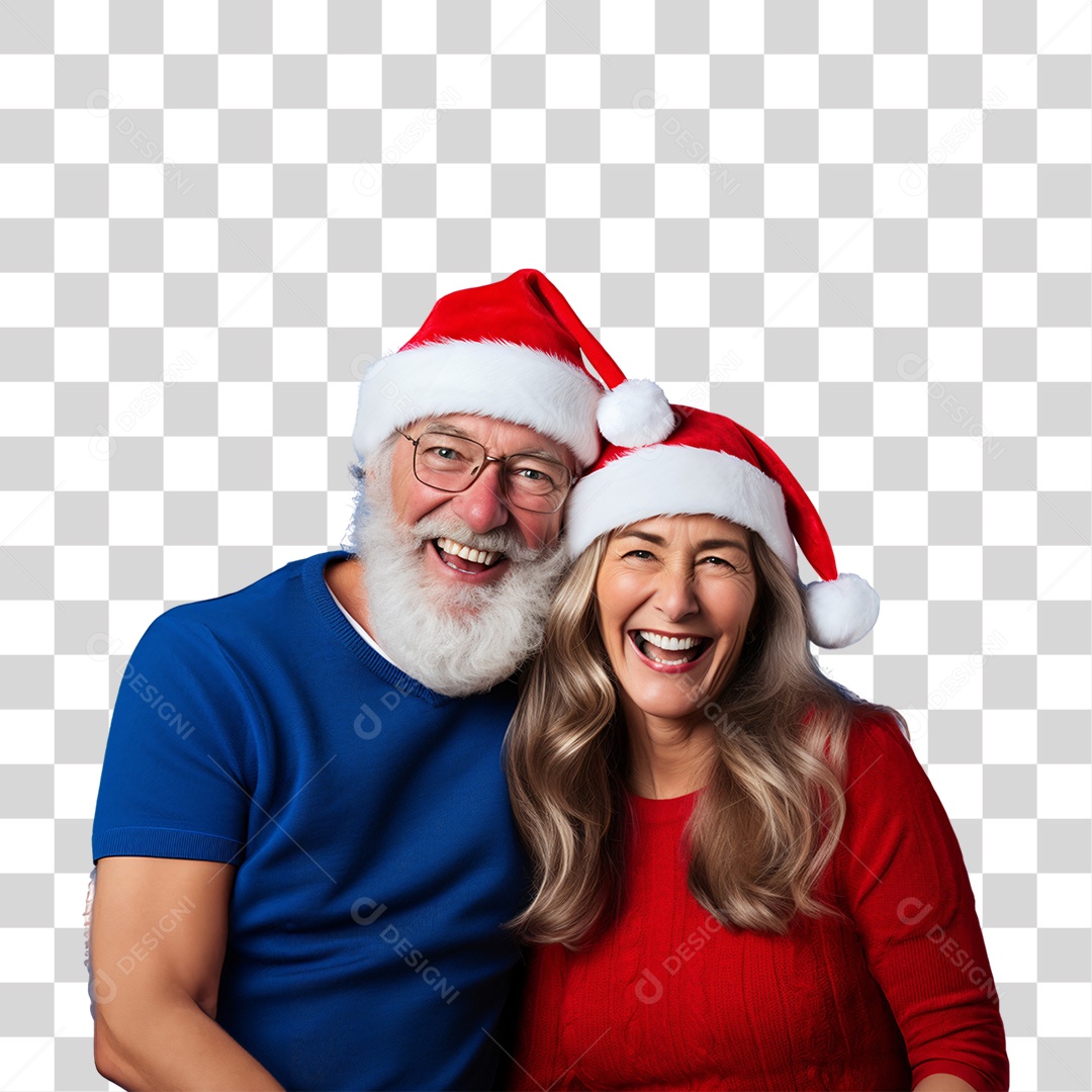 Casal Vestidos Para o Natal PNG Transparente