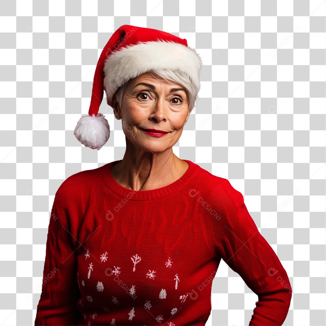 Woman Dressed For Christmas Transparent PNG