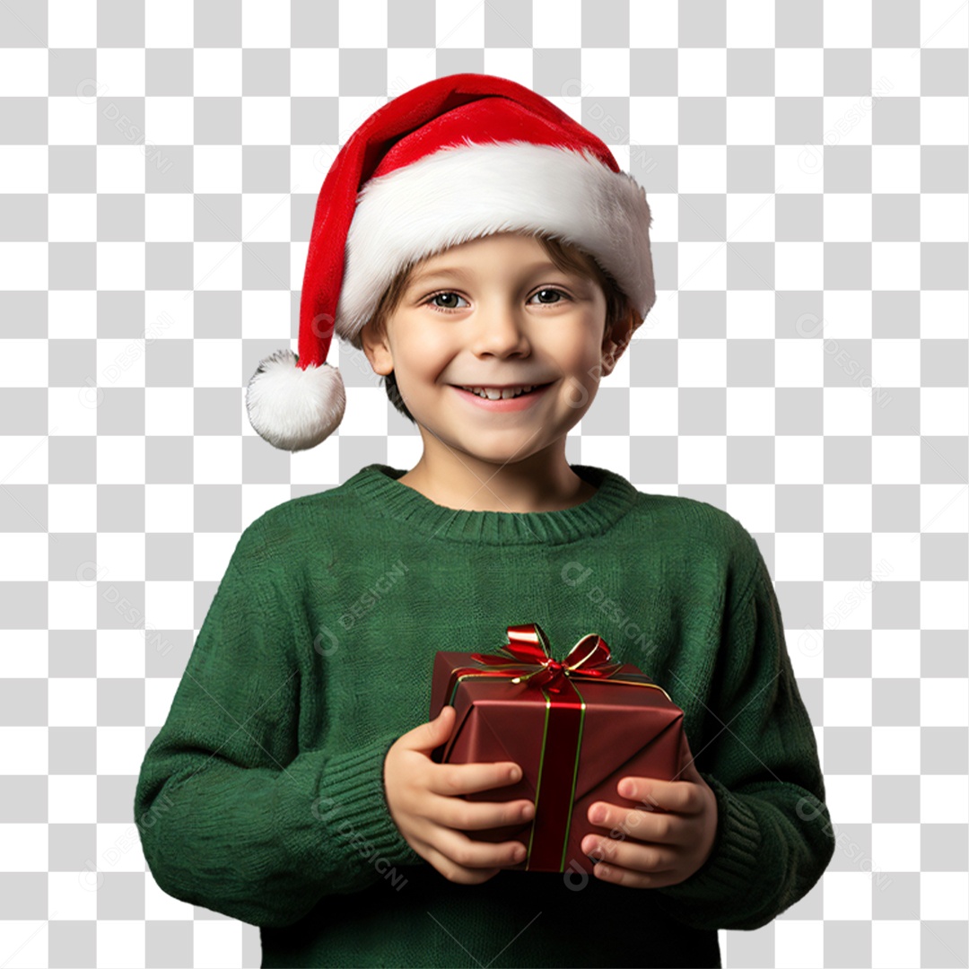 Criança Vestida Para o Natal PNG Transparente