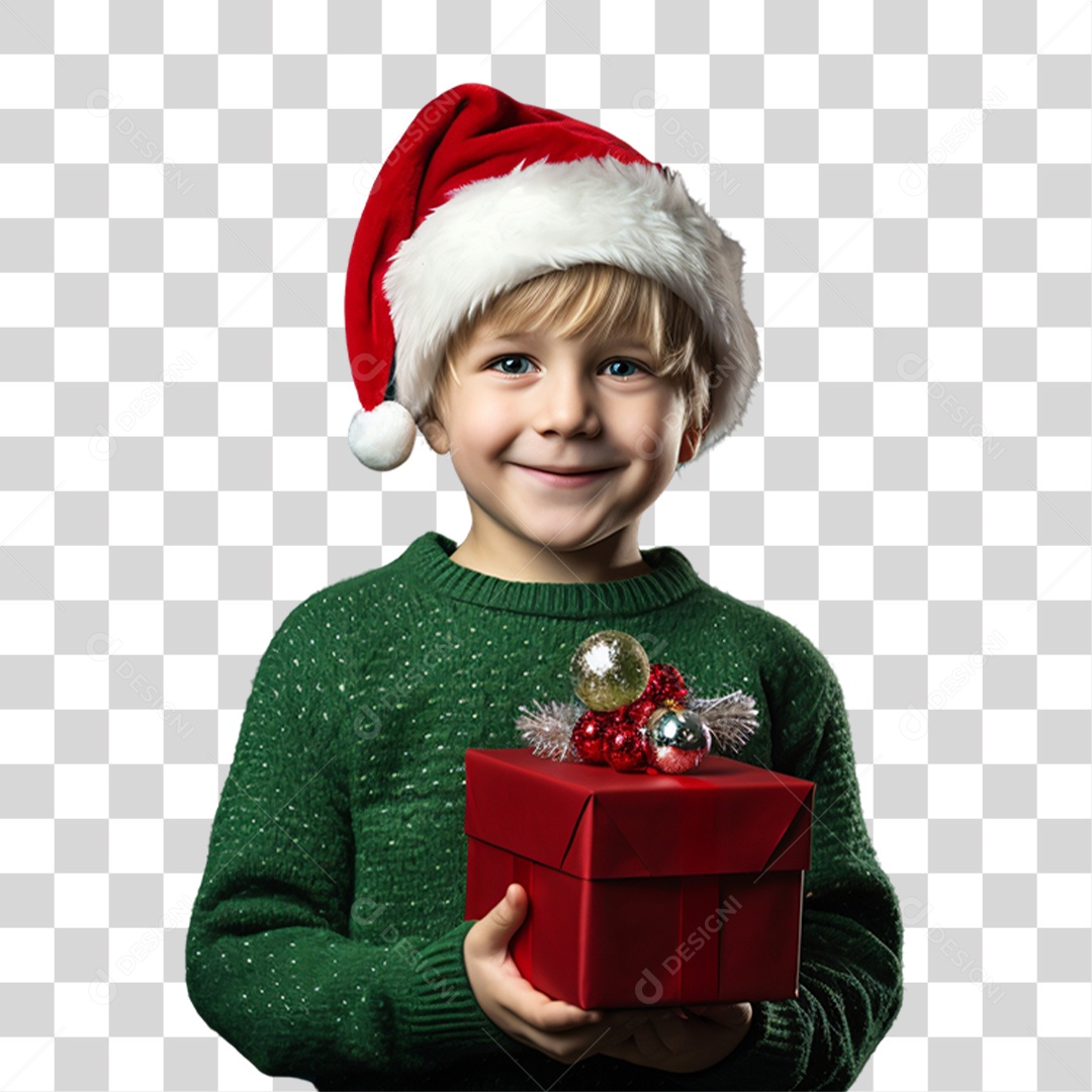 Criança Vestida Para o Natal PNG Transparente