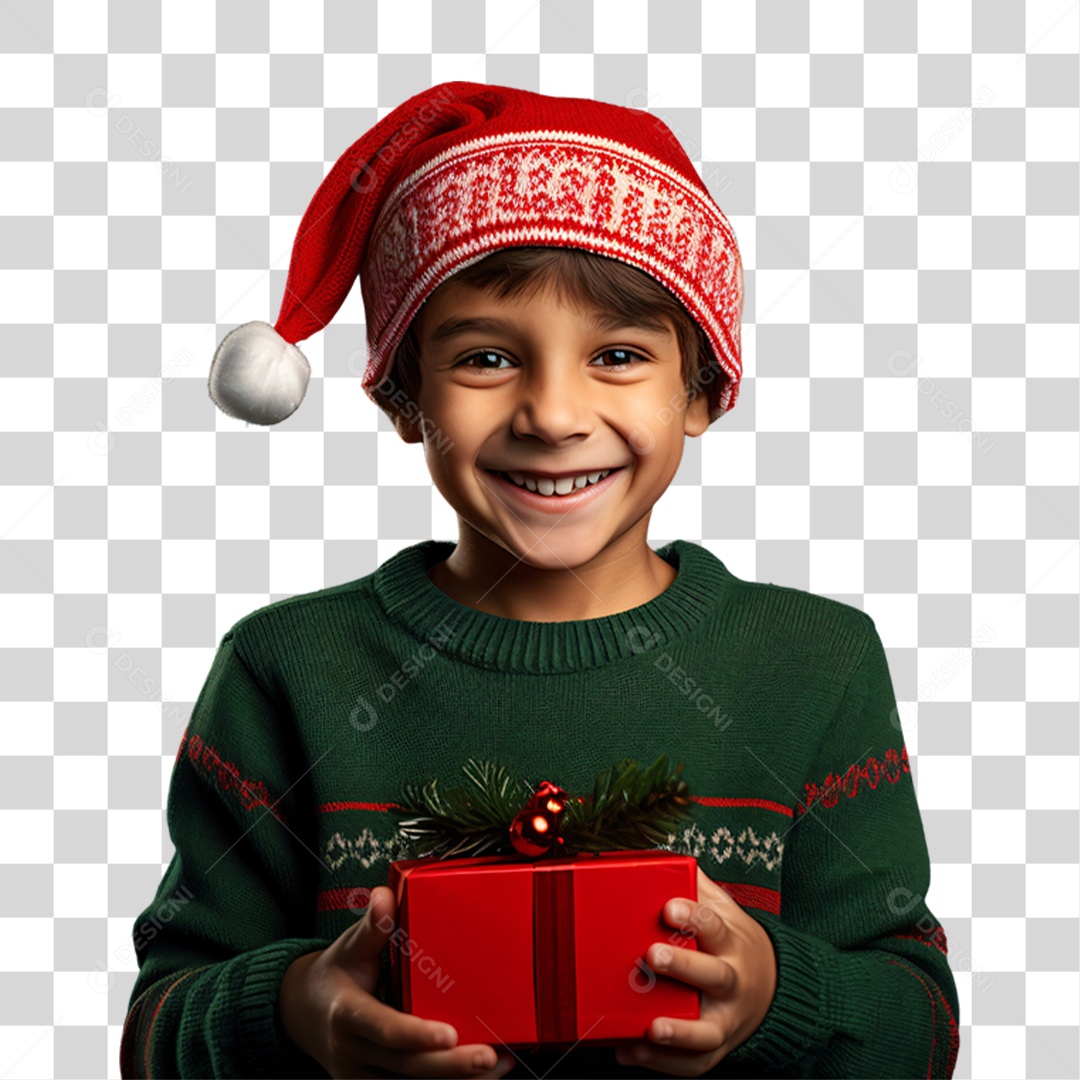 Criança Vestida Para o Natal PNG Transparente