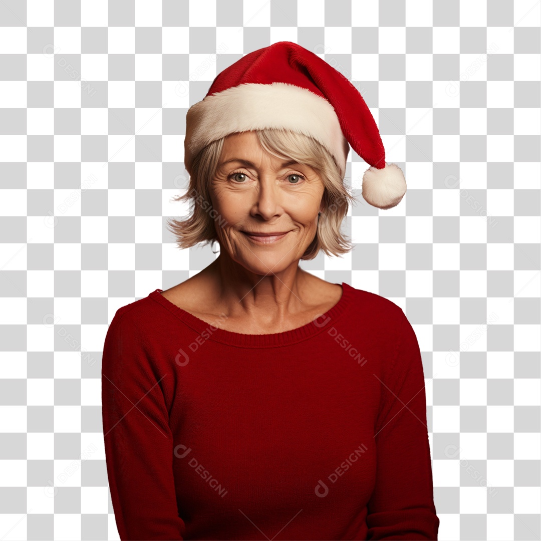 Woman Dressed For Christmas Transparent PNG