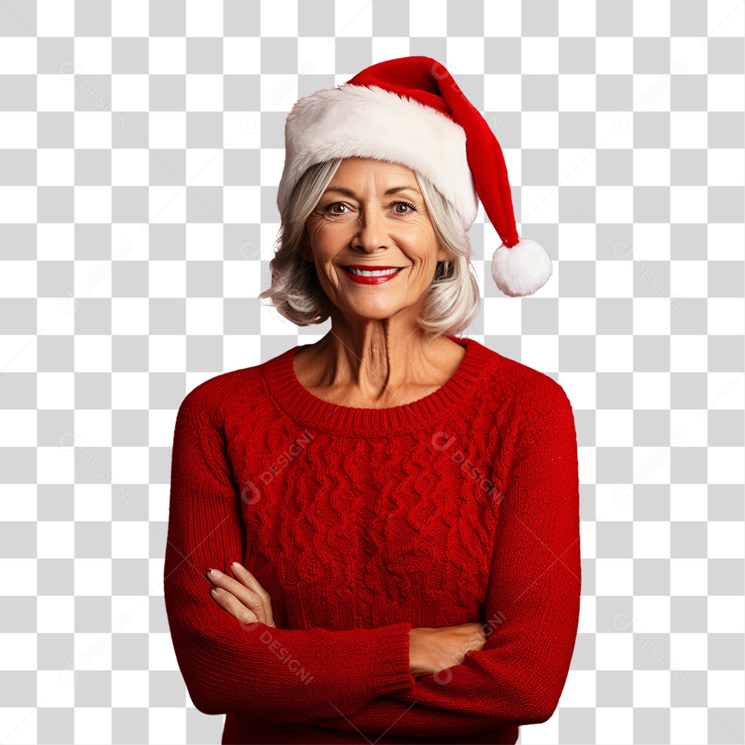 Mulher  Vestida Para o Natal PNG Transparente