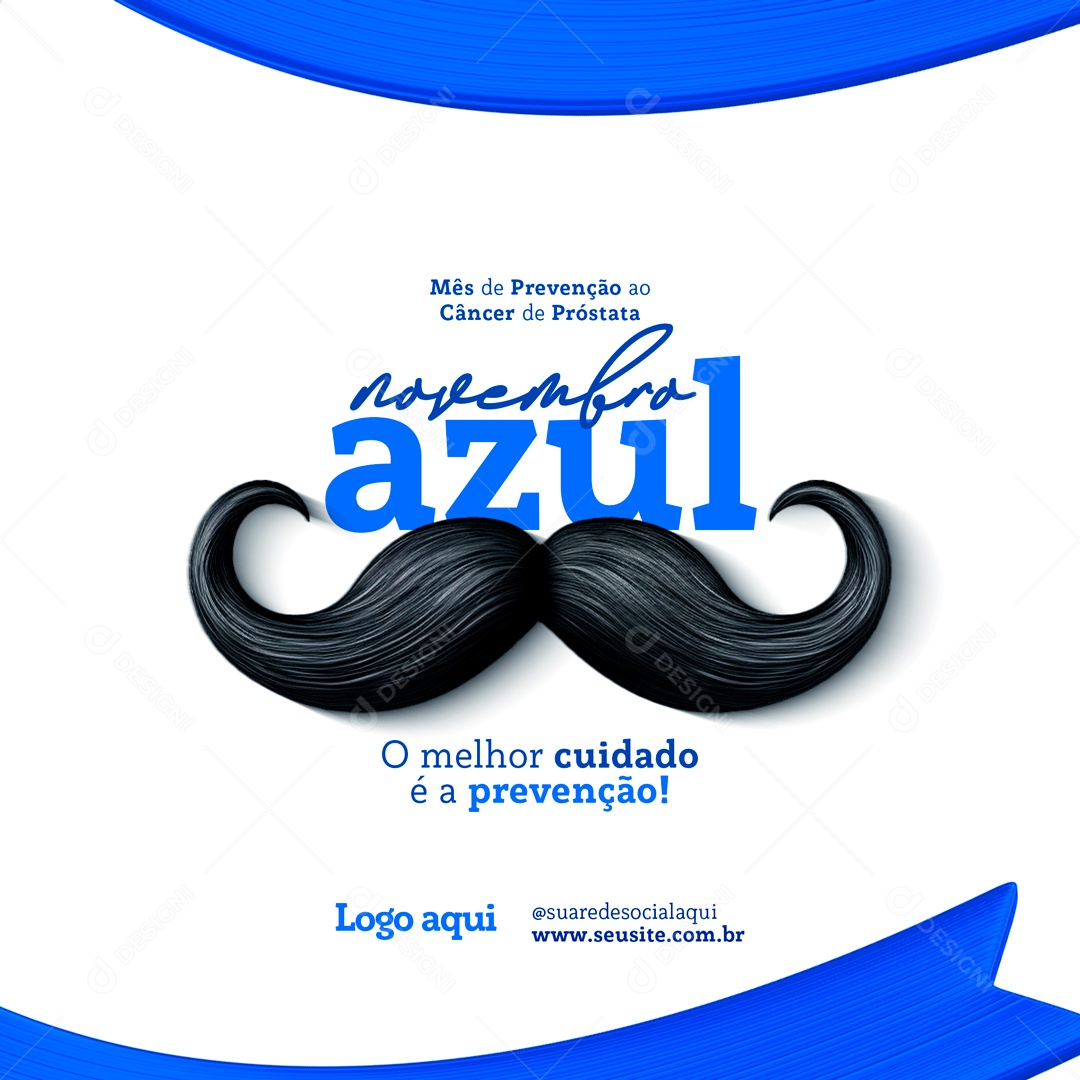Social Media Mês De Prevenção ao Câncer De Próstata Novembro Azul PSD Editável