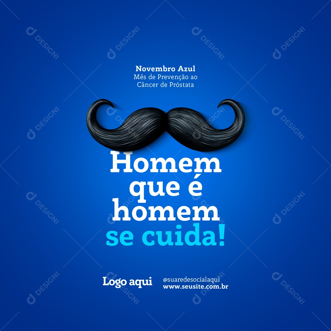 Social Media Novembro Azul Mês De Prevenção Câncer De Próstata PSD Editável