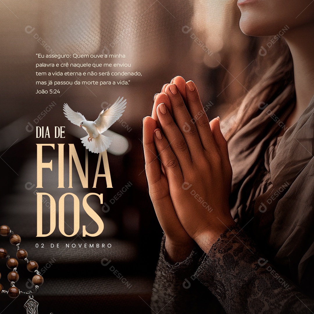 Dia De Finados 02 De Novembro Social Media PSD Editável