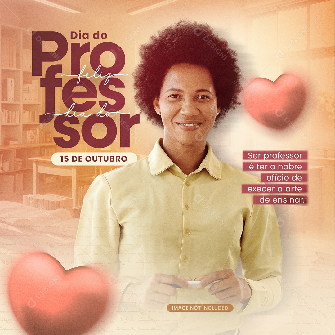 Arte De Ensinar Feliz Dia Do Professor Social Media PSD Editável