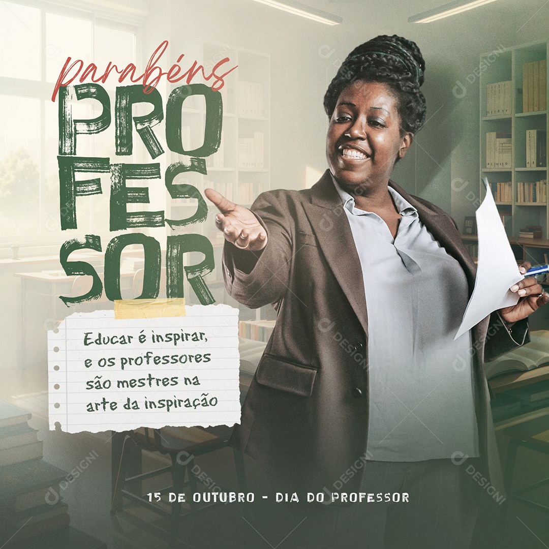 Social Media Professores São Mestres 15 De Outubro PSD Editável